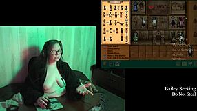 Big Tits Brunette BBW Explores Naked in Haunted Castle Malloy Game Part 5