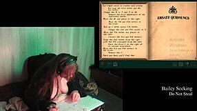 Big Tits Brunette BBW Explores Naked in Haunted Castle Malloy Game Part 5