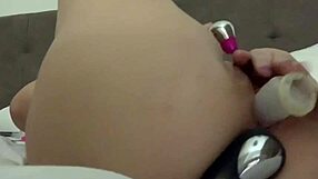 White Hot Girl Masturbates with Toys and Dildo