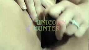 Latina Uses Black Dildo for Solo Orgasm