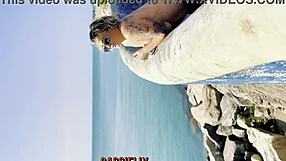 curvy latina blonde bent over shaking ass