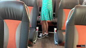 Bold Public Dick Flashing In The Bus As Pervert Jerks Off And Girl Grabs His Cock