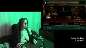 Big Tits Brunette BBW Explores Naked in Haunted Castle Malloy Game Part 5