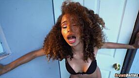 Hey, this Halloween glory hole is perfect for that sexy black hottie!