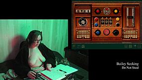 Big Tits Brunette BBW Explores Naked in Haunted Castle Malloy Game Part 5