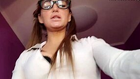 jerk off instruction for skinny brunette