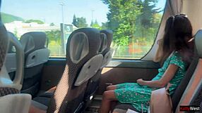 Bold Public Dick Flashing In The Bus As Pervert Jerks Off And Girl Grabs His Cock