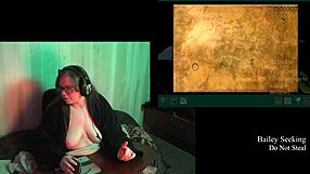 Big Tits Brunette BBW Explores Naked in Haunted Castle Malloy Game Part 5