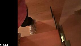 Larajuicy boldly masturbates with banana in bathroom, shoving into big wet pussy lips outdoors