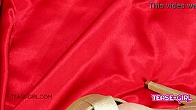 is this beautiful brunette swallowing for her father-in-law on the sofa?