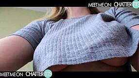 Stunning teen chats on cam with huge assets