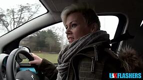 Bree Branning flashes pussy and pisses outdoors for UK flashers