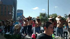 What is in this amateur video?