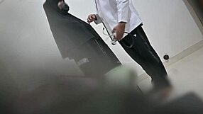 Hijab-Wearing Arab Lady Bent Over for Doggystyle Fucking by Doctor