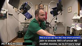 Doctor in Tampa gives freshman mandatory Hitachi orgasm