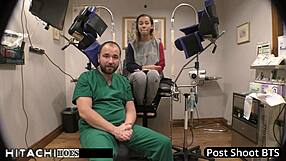 Doctor in Tampa gives freshman mandatory Hitachi orgasm