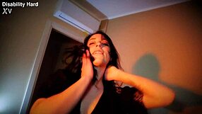 Nemesi Performs Striptease, Clothes Ripped, Teasing With Natural Tits