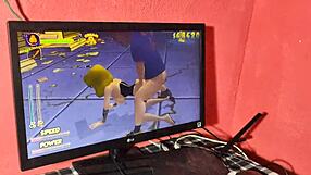 i find her playing porn and she begs me to fuck her ass