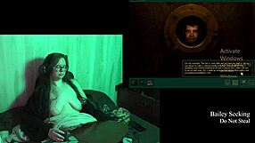 Big Tits Brunette BBW Explores Naked in Haunted Castle Malloy Game Part 5