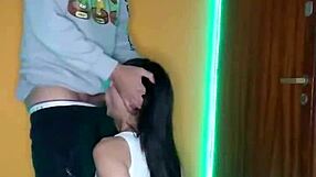 I film my skinny Argentinian teen friend in homemade video