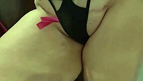 sexy ass of friend's mom shaking as she prepares to rest