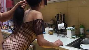 THE BEST SEX IN THE KITCHEN with milf wife