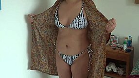 Blonde Mommy Wears Bikini On Beach While Stepson Films Her Fascinating Bulge