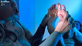 Feel the desire as you lick my submissive toes with toys.