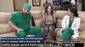 Aria Nicole's accidental creampie during doctor roleplay in tampa