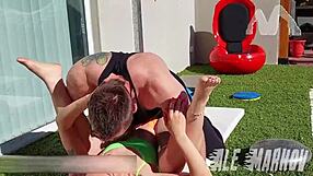 katrina punk fucks her personal trainer in first gym class