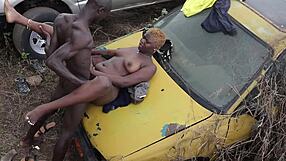 mechanic and client in garage