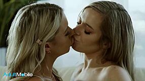 Naughty blonde Rory Knox sits on Summer Vixen's face with shaved pierced pussy