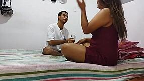 watch this loving couple have hard amateur sex and cum in pussy?