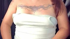 latina whore shows tits and lingerie in public outdoor car