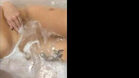 pretty babe in jacuzzi masturbates to a loud cumshot, gotta watch this