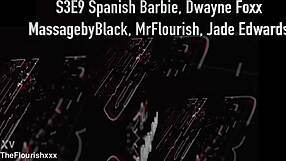 barbie enjoys a hardcore threesome with big black cocks outdoors