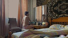 Pretty Russian Wife In Dress And Panties Lies On Bed For Sexy Amateur Fun