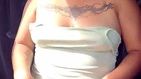 latina whore shows tits and lingerie in public outdoor car