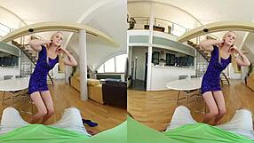 mesmerizing blonde horny for cock in lingerie