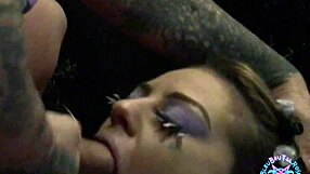 Hot Big Booty Milf Gags On Huge Cock With Small Tits In Blowjob