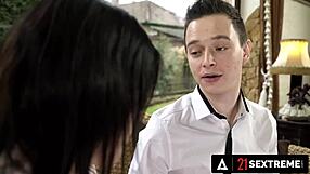 Horny Stepmom Fucks Stepsons Wildly!