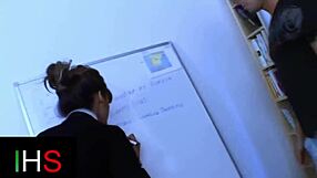 Beautiful Brunette Girl Explores New Experiences