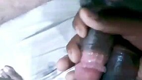 Indian bodybuilder compares big clit with uncut dick