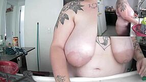 Naked Latina Does Dishes In Private Home!