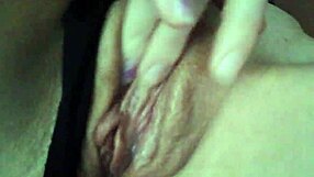 russian milf tells how she rubs her wet shaved pussy close up