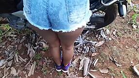 Sex on the grass was just a motorcycle crown but she's so hot!