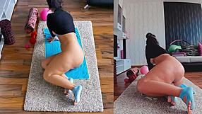 Dual cam naked yoga workout exposed
