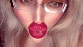 Crossdressing drag queen sings belly dancer song in fetish style