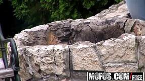 mofos pervs on patrol nomi malone back yard voyeur with blonde 3some garden fantasy