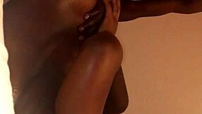 Ebony woman with big ass on big black cock